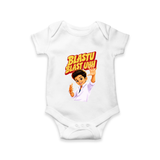 Blastu Blastuh Baby Fan Romper - WHITE - New Born (Chest 14")