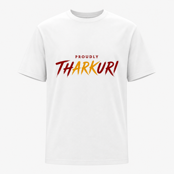 TVK “Proudly Tharkuri” Black Adult T-Shirt – Bold Printed Cotton Tee