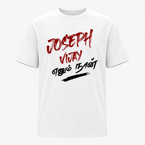 TVK Adult Black T-Shirt – Joseph Vijay 