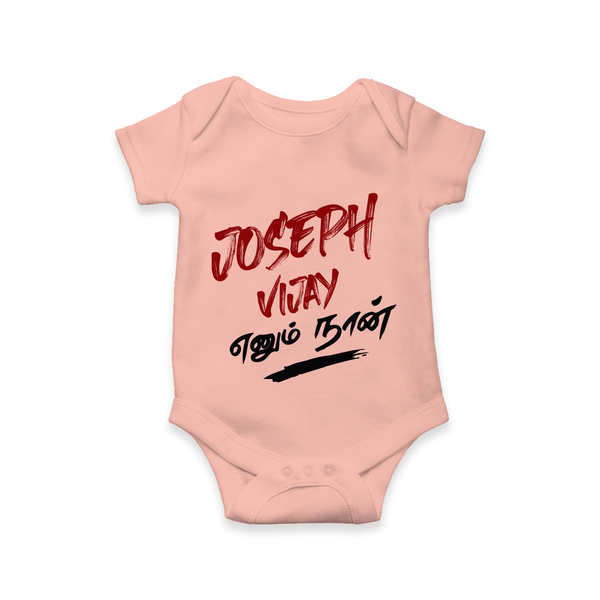 Joseph Vijay Baby baby Romper - PEACH - New Born (Chest 14")