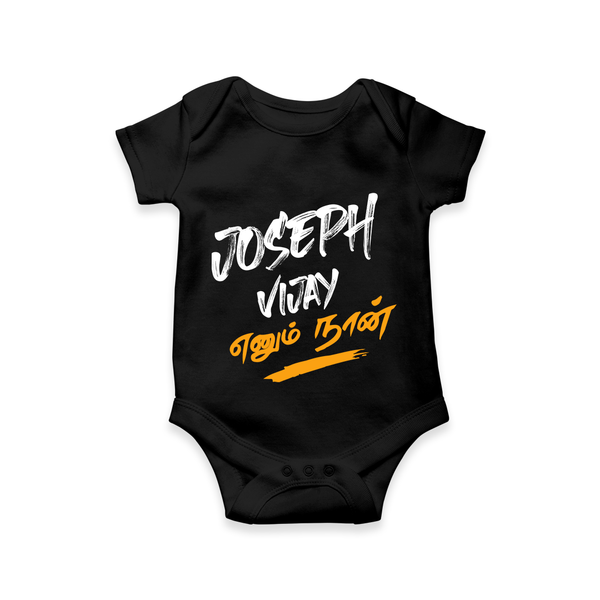 Joseph Vijay Baby baby Romper - BLACK - New Born (Chest 14")