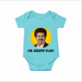 CM Joseph Vijay Infant Romper  - ARCTIC BLUE - New Born (Chest 14")