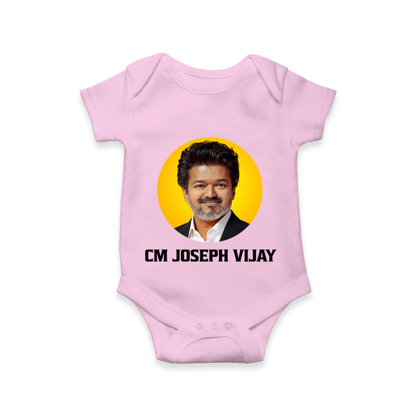 CM Joseph Vijay Infant Romper  - BABY PINK - New Born (Chest 14")