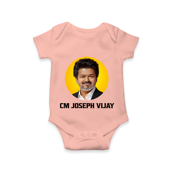 CM Joseph Vijay Infant Romper  - PEACH - New Born (Chest 14")