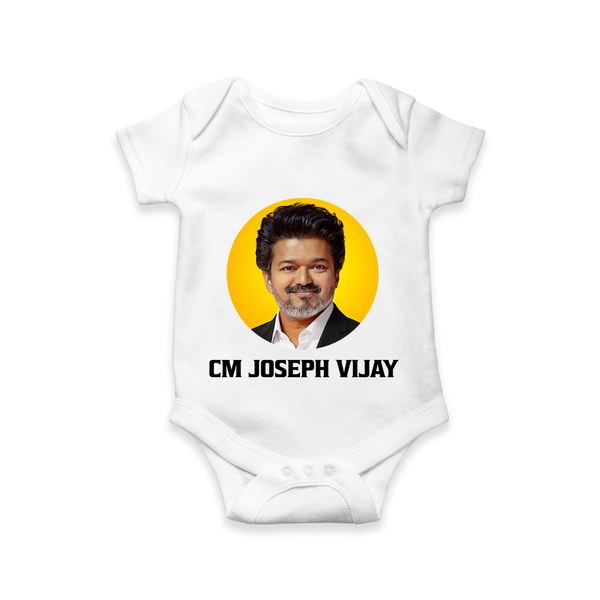 CM Joseph Vijay Infant Romper  - WHITE - New Born (Chest 14")