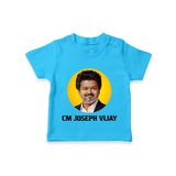 CM Joseph Vijay kids Tshirt - SKY BLUE - 0-5 Months Old (Chest 17")