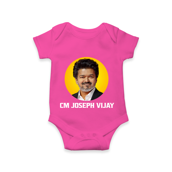 CM Joseph Vijay Infant Romper  - HOT PINK - New Born (Chest 14")