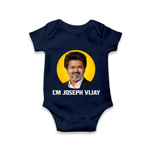 CM Joseph Vijay Infant Romper  - NAVY BLUE - New Born (Chest 14")