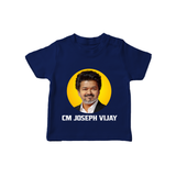 CM Joseph Vijay kids Tshirt - NAVY BLUE - 0-5 Months Old (Chest 17")