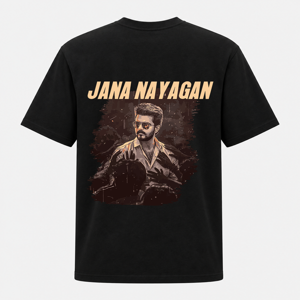 Jana Nayagan Fan Edition Premium Back Side Print T-Shirt