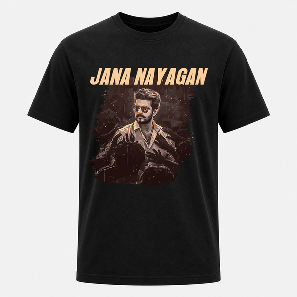 Jana Nayagan Fan Edition Premium Front Side Print T-Shirt