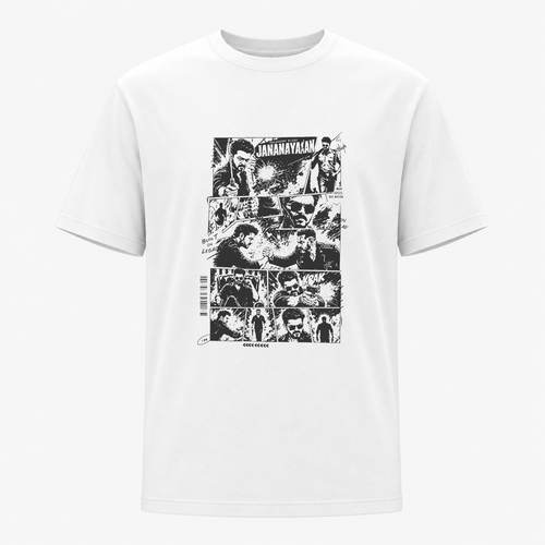 Jana Nayagan Comic Edition Premium Frontside print T-Shirt