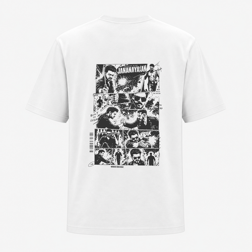 Jana Nayagan Comic Edition Premium Backside print T-Shirt