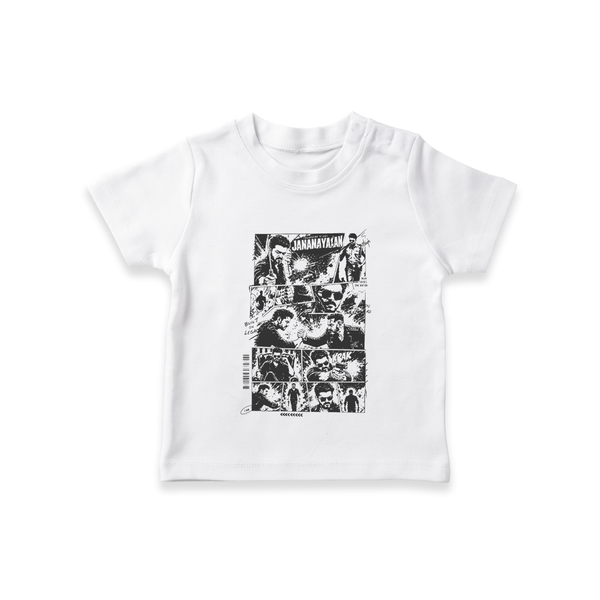 Jananayagan Comic Panel Graphic T shirt - WHITE - 0-5 Months Old (Chest 17")