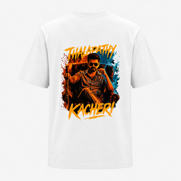 Thalapathy Kacheri Fan Edition Premium Backside T-Shirt