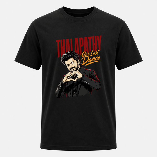 Thalapathy One Last Dance Fan Edition Premium Frontside Print T-Shirt
