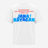 Jana Nayagan Fan Edition Premium Typography Backside Print T-Shirt