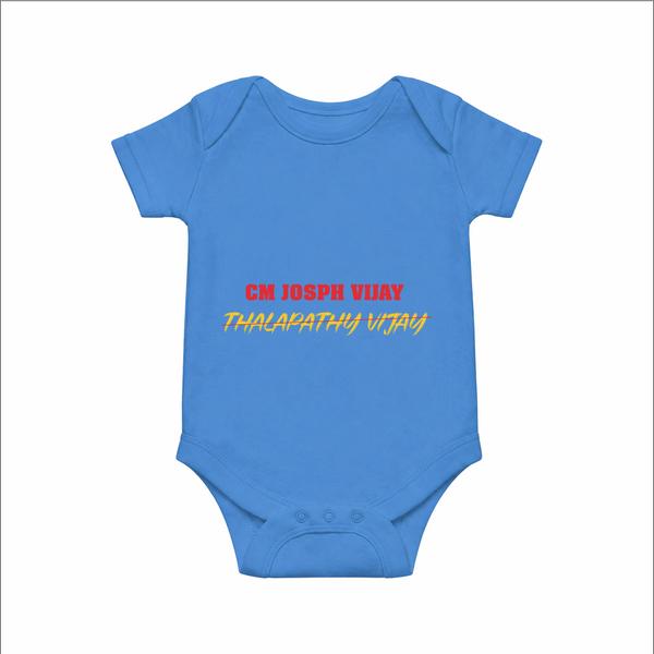 CM Joseph Vijay Statement Graphic Baby Romper