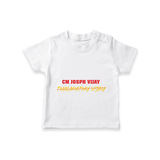 CM Joseph Vijay Statement Graphic T shirt - WHITE - 0-5 Months Old (Chest 17")