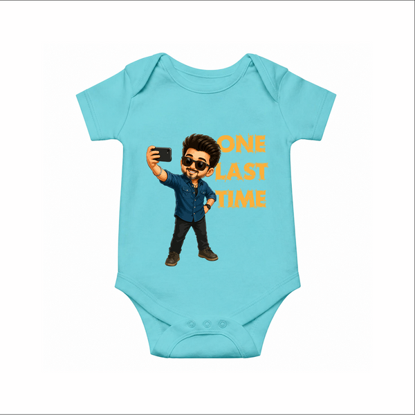 One Last Time Chibi Fan Art Baby Romper - Arctic Blue - New Born (Chest 14")