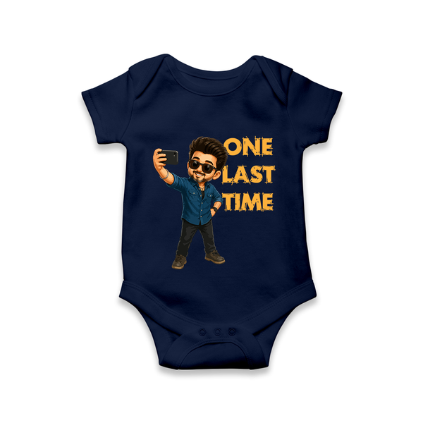 One Last Time Chibi Fan Art Baby Romper - NAVY BLUE - New Born (Chest 14")
