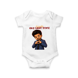 Thalapathy One Last Time Chibi Baby Romper - WHITE - New Born (Chest 14")