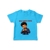Thalapathy One Last Time Chibi T shirt - SKY BLUE - 0-5 Months Old (Chest 17")
