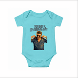 Jananayagan Tamil Logo Premium Baby Romper - Arctic Blue - New Born (Chest 14")