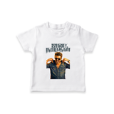 Jananayagan Tamil Logo Premium T shirt - WHITE - 0-5 Months Old (Chest 17")