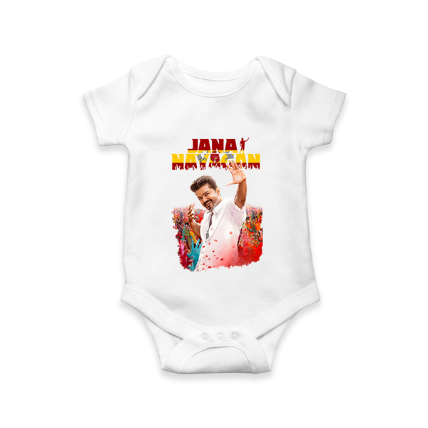 Jananayagan Celebration Portrait Baby Romper - WHITE - New Born (Chest 14")