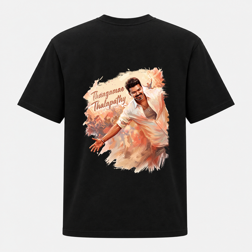 Thangamae Thalapathy Premium Backside Adult T-Shirt