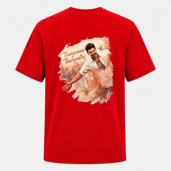 Thangamae Thalapathy Premium Backside Adult T-Shirt