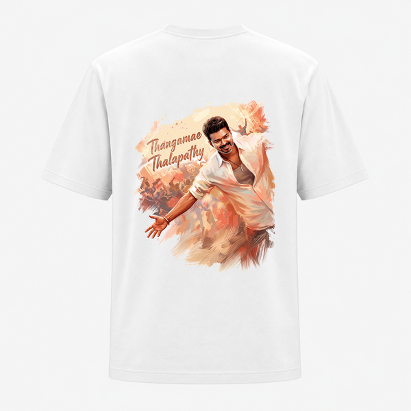 Thangamae Thalapathy Premium Backside Adult T-Shirt