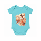 Thangamae Thalapathy Artistic Baby Romper - Arctic Blue - New Born (Chest 14")