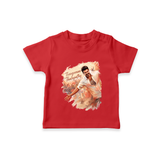 Thangamae Thalapathy Artistic T shirt - RED - 0-5 Months Old (Chest 17")