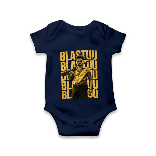 Blastuu Mass Edition Baby Romper - NAVY BLUE - New Born (Chest 14")