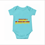 Jananayagan Tamil Classic Logo Baby Romper - Arctic Blue - New Born (Chest 14")
