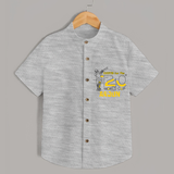 "Excited FOR The T20 World Cup" Personalized Kids Shirt - GREY MELANGE - 0 - 6 Months Old (Chest 21")