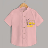 "Excited FOR The T20 World Cup" Personalized Kids Shirt - PEACH - 0 - 6 Months Old (Chest 21")