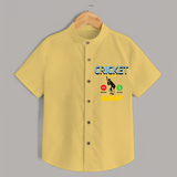 "CRICKET is Calling-Decline or ACCEPT" Personalized Kids Shirt - YELLOW - 0 - 6 Months Old (Chest 21")