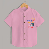 "Cricket Fever" Personalized Kids Shirt - PINK - 0 - 6 Months Old (Chest 21")