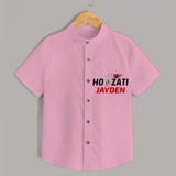 "HOWZAT!" Personalized Kids Shirt - PINK - 0 - 6 Months Old (Chest 21")