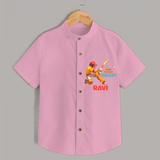 "Born To Play Cricket" Personalized Kids Shirt - PINK - 0 - 6 Months Old (Chest 21")