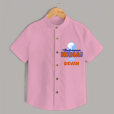 "India INDIA" Personalized Kids Shirt - PINK - 0 - 6 Months Old (Chest 21")