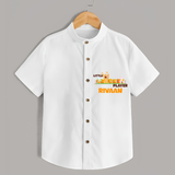 "Little Cricket Player" Personalized Kids Shirt - WHITE - 0 - 6 Months Old (Chest 21")
