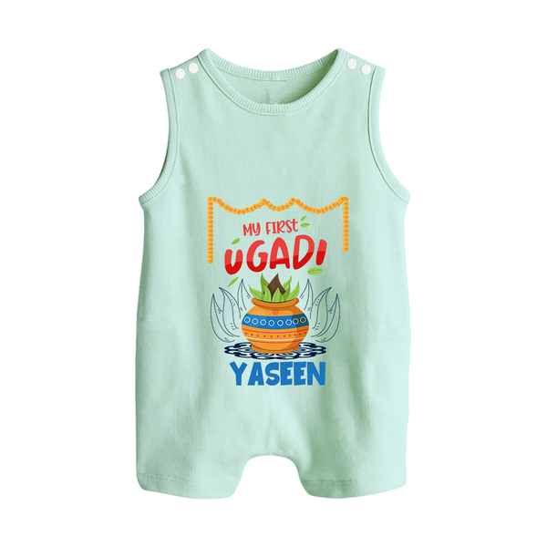 “My First Ugadi Celebration Romper Suit – Custom Baby Name” - MINT GREEN - 0 - 5 Months Old (Chest 18")