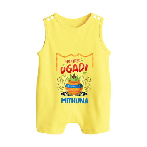 My First Ugadi With Joy & Blessings With Our Customized Romper Suit For Babies With Name