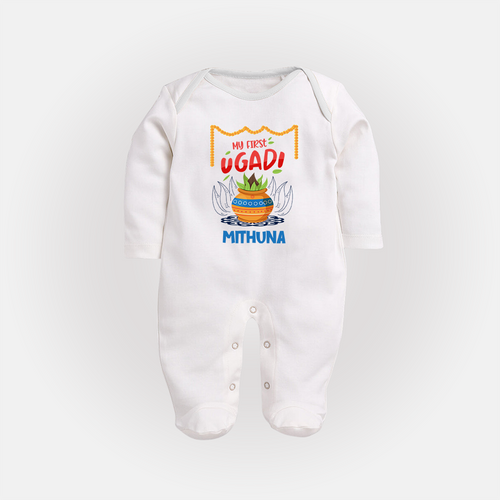 My First Ugadi With Joy & Blessings With Our Customized Sleep Suit For Babies With Name