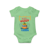 “My First Ugadi Celebration Romper – Custom Baby Name” - GREEN - New Born (Chest 14")