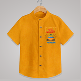 My First Ugadi With Joy & Blessings With Our Customized Shirt For kids With Name - CHROME YELLOW - 0 - 6 Months Old (Chest 23")